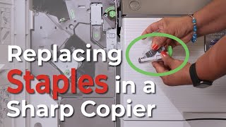 Replacing Staples in a Sharp Copier [upl. by Aerdnek88]