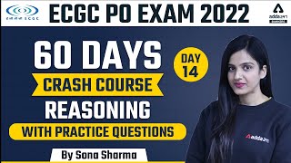 ECGC PO 2022 Notification  Reasoning  60 Days Crash Course 14  By Sona Sharma [upl. by Nomsed]