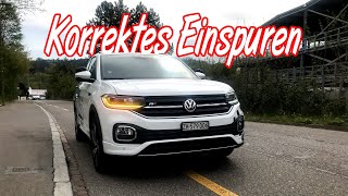 Korrektes Einspuren an der Autoprüfung [upl. by Orbadiah832]