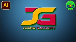 JG Jeans Gallery Logo Design in Adobe Illustrator  জিন্স গ্যালারি লোগো ডিজাইন  Graphic design [upl. by Moscow]