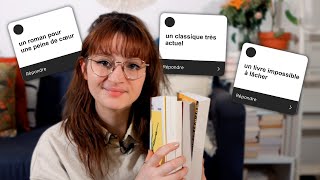 Je vous recommande DES LIVRES selon vos ENVIES [upl. by Wolenik]