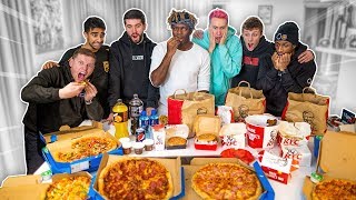 SIDEMEN EAT 70000 CALORIES IN 24 HOURS CHALLENGE [upl. by Howlan]