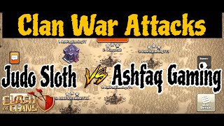 JudoSloth vs AshfaqGamingcoc  5v5 Clan War  Judo Sloth vs Ashfaq Gaming  Clash of Clans [upl. by Leelah]