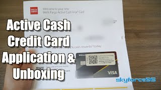 Wells Fargo Active Cash Credit Card Application amp Unboxing [upl. by Alvin124]