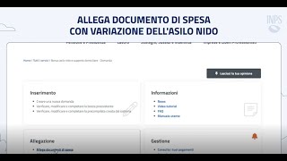 BONUS NIDO 2024 Allegare documenti di spesa con cambio asilo nido [upl. by Otte]