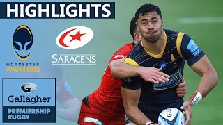 Worcester v Saracens  Ten Tries in Entertaining Match  Gallagher Premiership [upl. by Nagaek252]