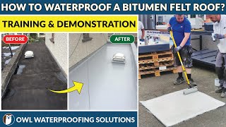 How to Waterproof A Bitumen Felt Roof with LAVA 20 I Flat Roofing amp Waterproofing Free Training [upl. by Ostraw]