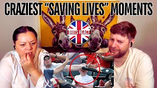 BRITS REACT  Craziest “Saving Lives” Moments in Sports  BLIND REACTION [upl. by Wes]