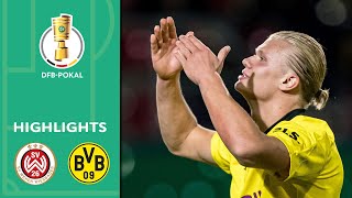 3 Goals Haaland unstoppable  Wiesbaden vs Borussia Dortmund 03  Highlights  DFBPokal 1 Round [upl. by Fulviah]