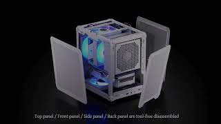 JONSBO C6ITX BLACK ITX Handled Mesh PC Case Simple Compact Desktop ITX Chassis [upl. by Afnin]