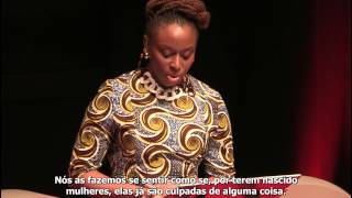 Nós Deveríamos Todos Ser Feministas Chimamanda Ngozi Adichie para TEDxEuston [upl. by Aeikan591]