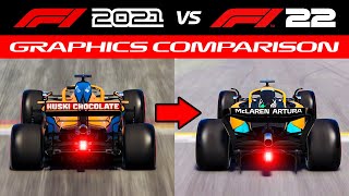 F1 22 vs F1 2021  Graphics Comparison PC [upl. by Concettina]