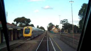 Perth to Kalgoorlie Prospector Railcar arriving at Merredin [upl. by Alik]