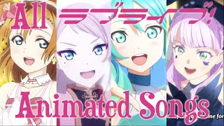 All Love Live Animated Songs Anime PVs and Movies [upl. by Halian]