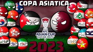 así fue la COPA ASIATICA de QATAR 2023 countryballs [upl. by Nadab]