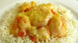 GARLIC CREAM KING PRAWNS RECIPE [upl. by Jentoft]