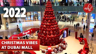 2022 Christmas Decorations in Dubai Mall  Dubai Mall Christmas Celebrations  UAE [upl. by Griggs]