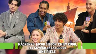 One Piece Cast Interview Iñaki Godoy Mackenyu Emily Rudd Jacob Romero Gibson and Taz Skylar [upl. by Hestia31]