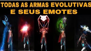 MOSTRANDO TODAS AS ARMAS EVOLUTIVA E SEUS EMOTES DO FREE FIRE [upl. by Sitoiganap]