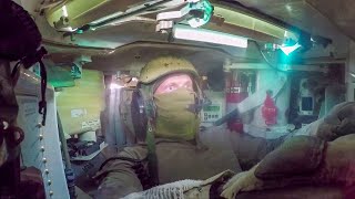 Inside US M1 Abrams Cabin Firing Massive Rounds in Middle of the Night [upl. by Meerak394]