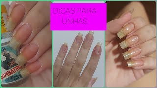 DICAS para UNHAS naturais GRANDES e FORTES [upl. by Ehsiom986]