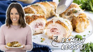 Easy Homemade Chicken Cordon Bleu Recipe [upl. by Syman]