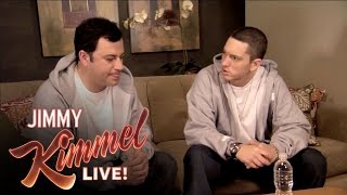 Briefcase Joe Eminem Teaches Jimmy Kimmel to Rap [upl. by Fabiolas]