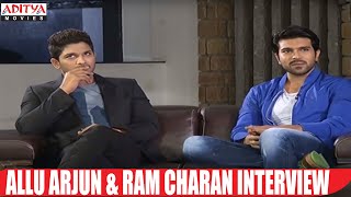 Allu Arjun and Ram Charan Interview  Yevadu Movie [upl. by Nivra134]