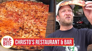 Barstool Pizza Review  Christos Restaurant amp Bar Wallingford CT [upl. by Hepsiba]