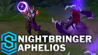 Nightbringer Aphelios Skin Spotlight  PreRelease  League of Legends [upl. by Anen]