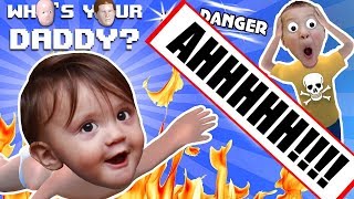 BABY IN DANGER ☠ Whos Your Daddy Skit  Gameplay w Shawn vs Knife Fire Glass amp More FGTEEV Fun [upl. by Maye]