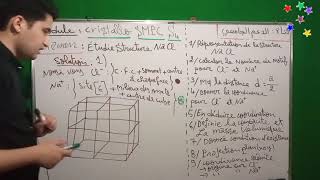 Exemple Examen  Structure NaCl  Partie 21  Cristallographie et Cristallochimie S4  جميع الأسئلة [upl. by Newberry]