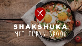 Recept shakshuka met Turks brood [upl. by Yasmar]