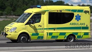 Ambulans 549220 549240 549260 utryckning Trollhättan SE  2017 [upl. by Bull600]