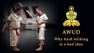 AWUD  Why hard striking is a bad idea for sword and staff fighting [upl. by Yticilef]