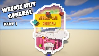 How To Build Weenie Hut General in Minecraft  Part 1 [upl. by Macmullin]