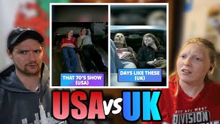 quotWho Did It Bestquot Americans React To  British Vs American TV Shows [upl. by Highams818]