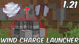 Minecraft Wing Charge Player Cannon  Elytra Launcher Tutorial 121 snapshot [upl. by Louella]