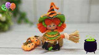 VERY SWEET🧙 A Surprisingly Simple and Easy Way to Make a Cute Felt Witch🎃 [upl. by Anayik]