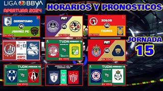 ¿Quién Ganará en la JORNADA 15 de la Liga MX Apertura 2024 [upl. by Hayley845]