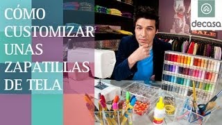 Cómo customizar unas zapatillas de tela  Hazlo tu mismo DIY [upl. by Fesoj544]