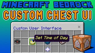 Create a Custom Chest UI in Minecraft Bedrock Command Tutorial [upl. by Antrim]