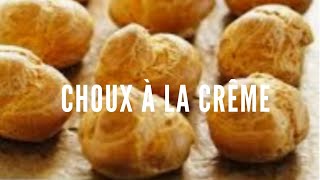 RECETTE DE CHOUX À LA CRÊME FACILE ET RAPIDE [upl. by Elpmet]