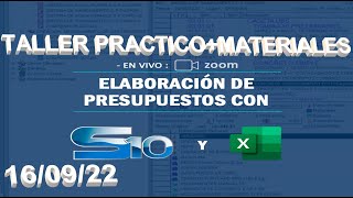 ELABORACIÓN DE PRESUPUESTOS CON S10 Y EXEL [upl. by Anits]