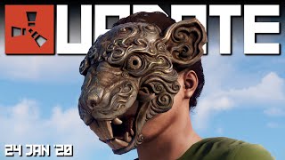 Fireworks Gong Rat mask Firecrackers  Rust update 24th January 2020 [upl. by Nikolas]