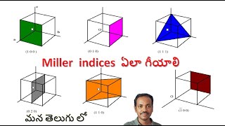 Sketch Miller indices in Telugu  Miller indices  Dr Raheem Ahmed [upl. by Malo83]