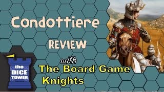 Condottiere Review  with the Board Game Knights [upl. by Nnayllek173]