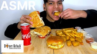 GERMAN DONER KEBAB MUKBANG ASMR UK ¦ REAL EATING SOUNDS [upl. by Synn]