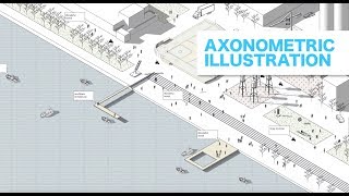 Urban Design Axonometric illustration in Illustrator [upl. by Ecnerwal]