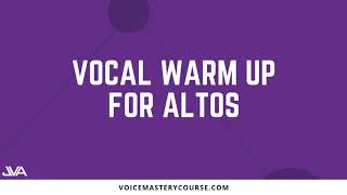 ALTO VOCAL WARM UP [upl. by Attenrad]